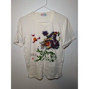 Vintage Singapore Made Dragon Art T Shirt By Dragon Phoenix Sz 42 Single Stitch